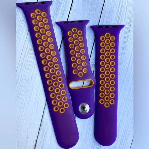 Interchangeable Watch Bands Fits Apple Watch’s size 42/44mm Purple Gold - Picture 1 of 5